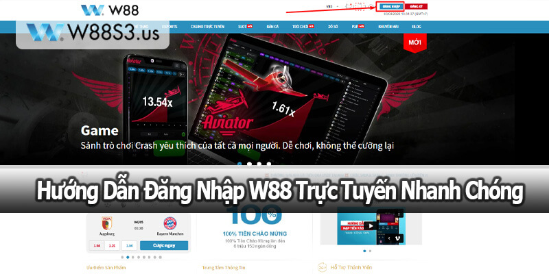 Hướng Dẫn Đăng Nhập W88 Trực Tuyến Nhanh Chóng